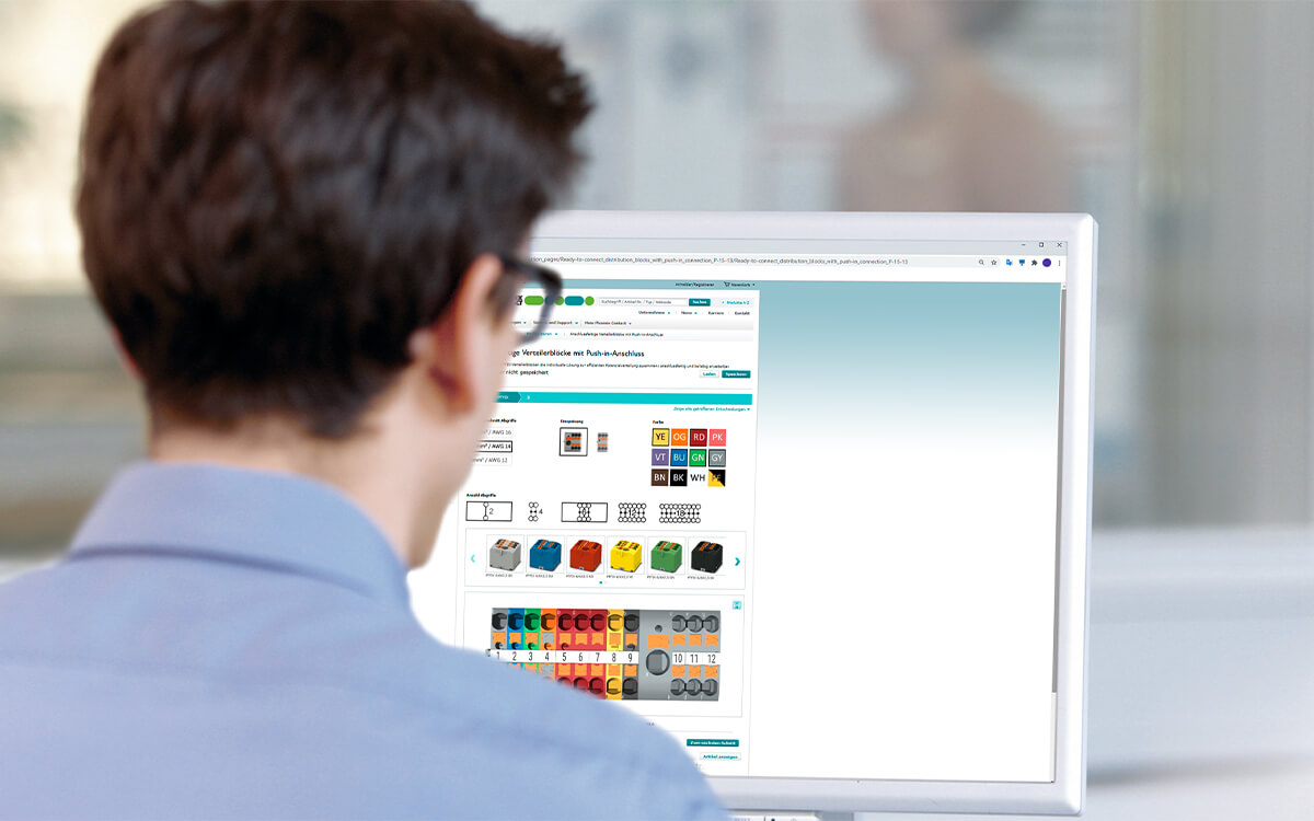 Configurators for an individual product selection