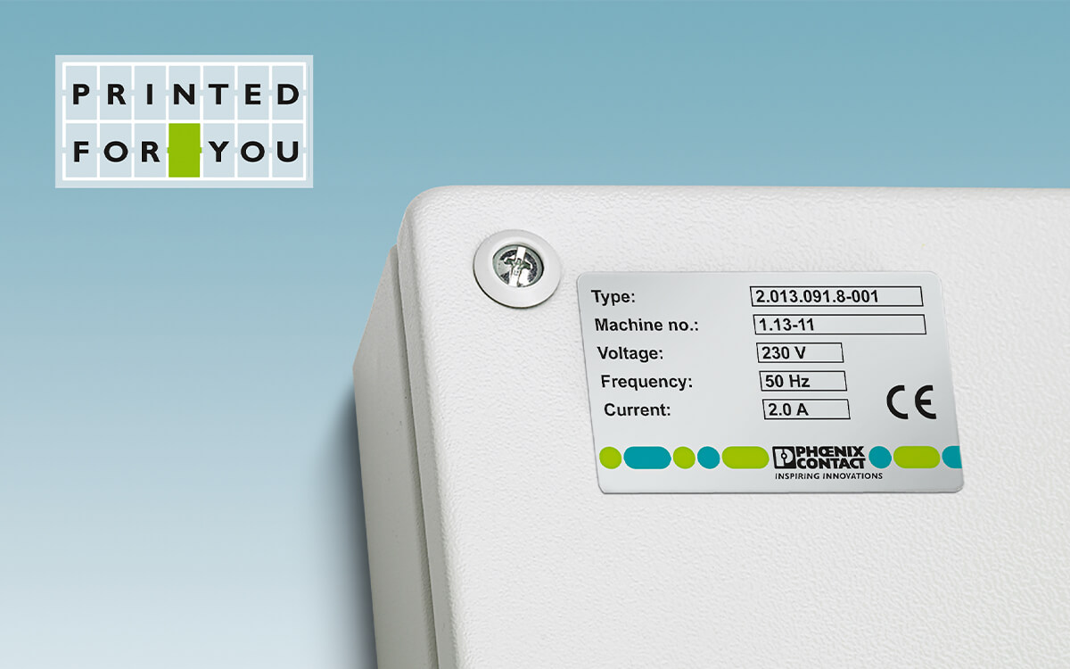 Customer-specific printed markings easily order online